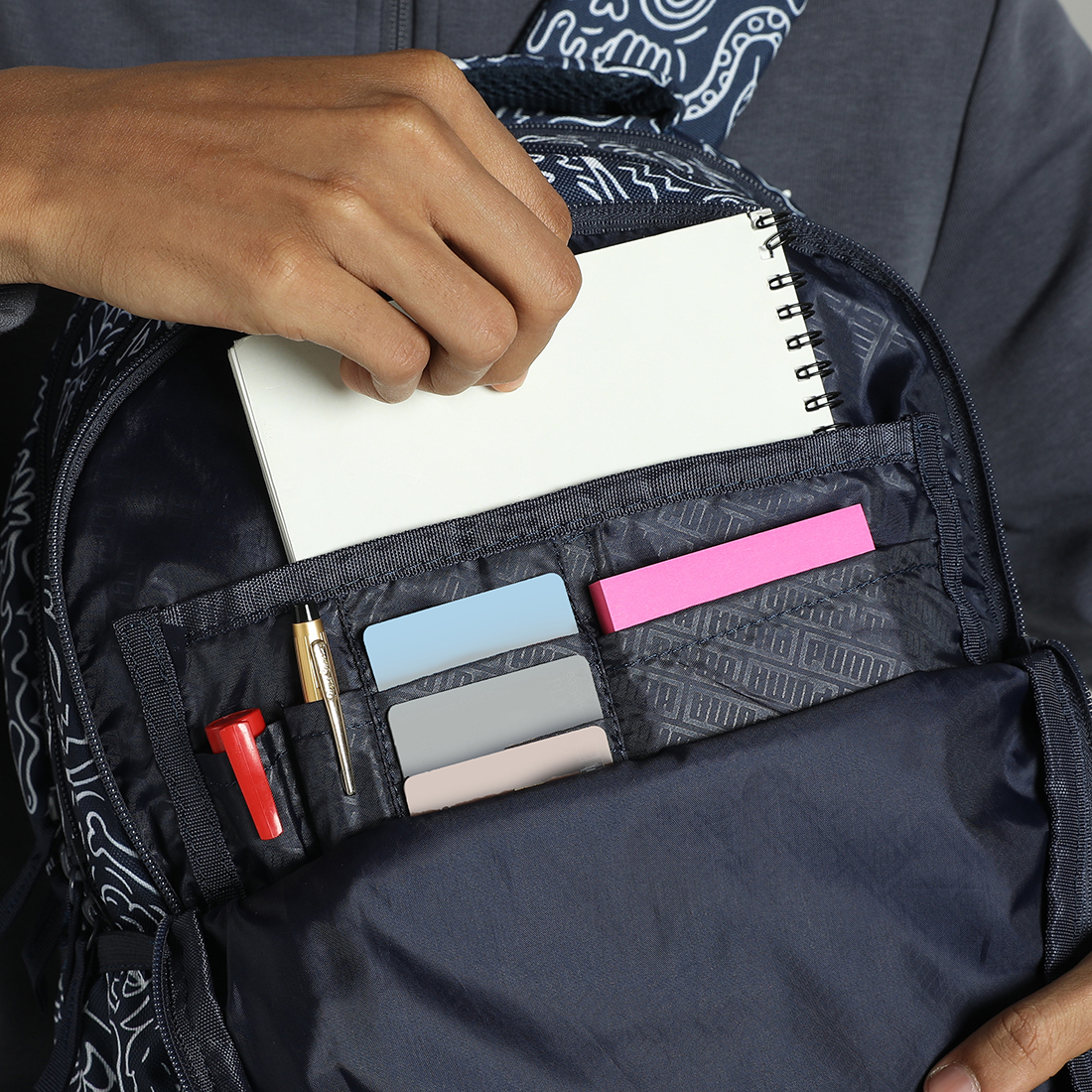 PUMA Unisex Printed Blue Backpack